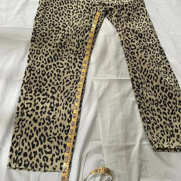 William B Leopard Print Jeans Size S (26) Crop High Rise High Waist Mobwife - Picture 10 of 14